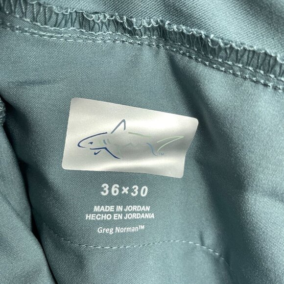 NWOT Greg Norman Men's 36X30 Green Performance Tech Pants Flax Waist - Picture 5 of 7